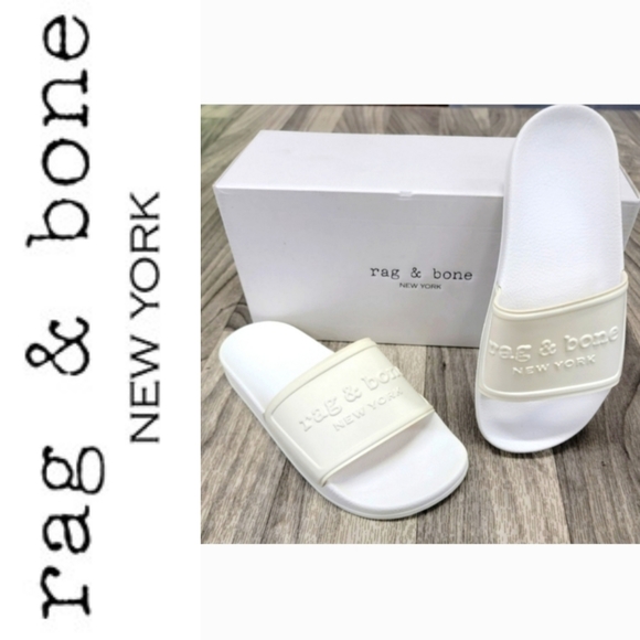 rag & bone Shoes - Rag & Bone - Pool Slide White/ Off White NEW In Box
